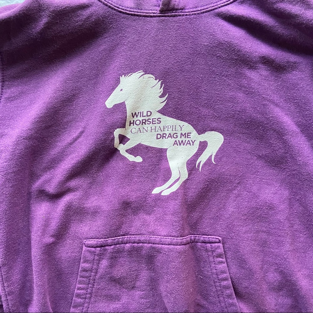 Girls purple horse hoodie